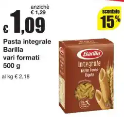 Sì con te Pasta integrale Barilla offerta