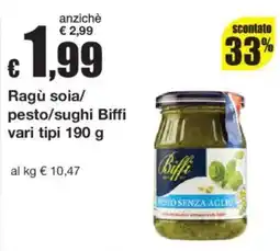 Sì con te Ragù soia/pesto/sughi Biffi offerta