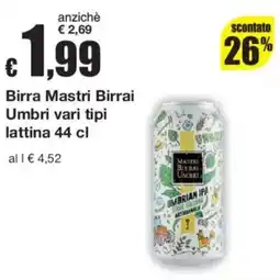 Sì con te Birra Mastri Birrai Umbri vari tipi offerta