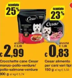 Sì con te Crocchette cane Cesar offerta