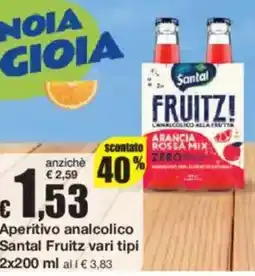 Sì con te Santal Fruitz Arancia Rossa Mix Zero offerta