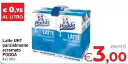 Despar Latte UHT parzialmente scremato Podda offerta