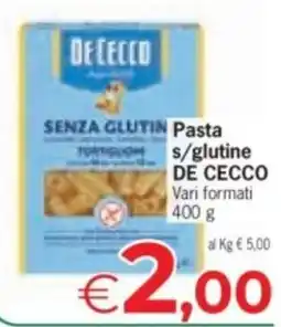 Despar Pasta senza glutine DE CECCO offerta