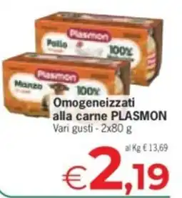 Despar Omogeneizzati alla carne PLASMON offerta