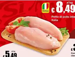 Sì con te Supermercati Petto di pollo intero Italia offerta