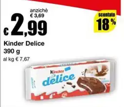 Sì con te Supermercati Kinder Delice offerta