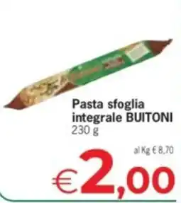 Despar Pasta sfoglia integrale BUITONI offerta