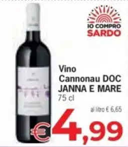 Despar Vino Cannonau DOC Janna e Mare offerta