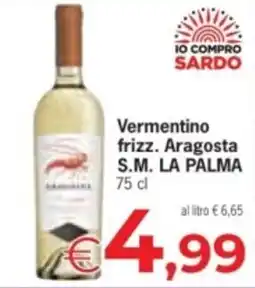 Despar Vermentino frizz. Aragosta S.M. LA PALMA offerta