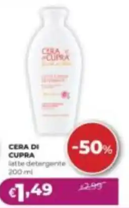 La Saponeria Cera di Cupra latte detergente offerta