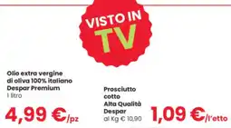 Despar Olio extra vergine di oliva 100% italiano Despar Premium offerta