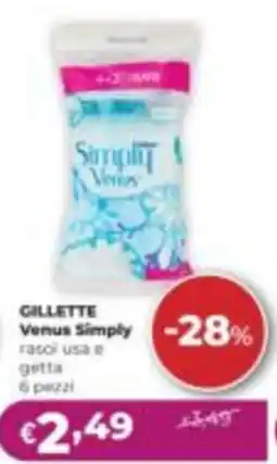 La Saponeria Gillette Venus Simply rasoi usa e getta offerta