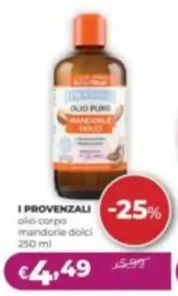 La Saponeria I Provenzali olio corpo mandorle dolci offerta