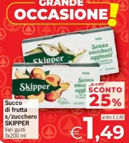 Despar Succo di frutta s/zucchero Skipper offerta