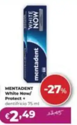 La Saponeria Mentadent White Now/Protect + dentifricio offerta