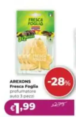 La Saponeria Arexons Fresca Foglia profumatore auto offerta