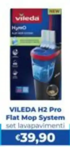 La Saponeria Vileda H2 Pro Flat Mop System offerta