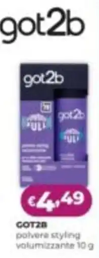 La Saponeria got2b polvere styling volumizzante offerta