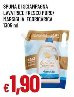 Famila Superstore Spuma di sciampagna lavatrice fresco puro marsiglia ecoricarica offerta