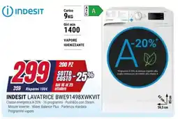 Trony Indesit lavatrice bwe91498xwkvit offerta