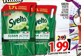 Svelto piatti clean active limone
