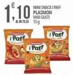 Iper Romagnolo Mini snack i Paff Plasmon offerta