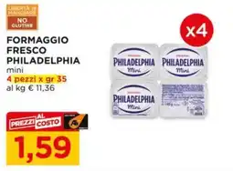 Alì Supermercati Formaggio fresco Philadelphia mini offerta