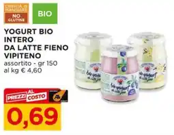 Alì Supermercati Yogurt bio intero da latte fieno Vipiteno offerta