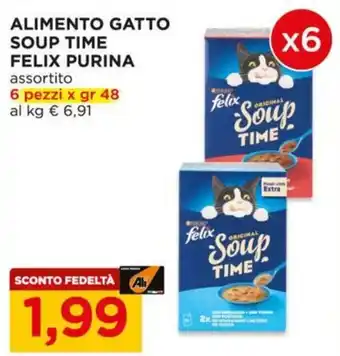 Alimento gatto Felix Purina Soup Time assortito