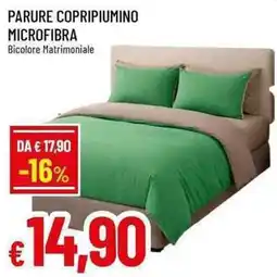Famila Superstore Parure copripiumino microfibra bicolore matrimoniale offerta