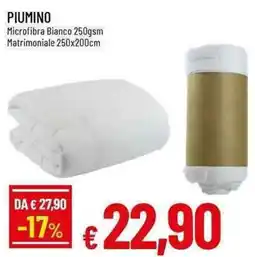 Famila Superstore Piumino Microfibra Bianco offerta