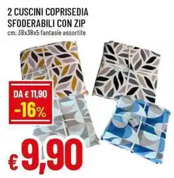 Famila Superstore Cuscini coprisedia sfoderabili con zip offerta