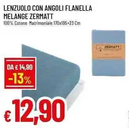 Famila Superstore Lenzuolo con angoli flanella melange Zermatt offerta