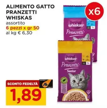 Alimento gatto pranzetti Whiskas