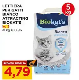 Alì Supermercati Lettiera per gatti bianco attracting Biokat's offerta
