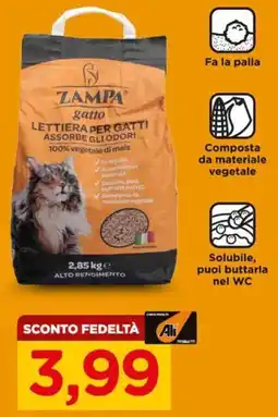 Alì Supermercati Zampa gatto lettiera per gatti offerta