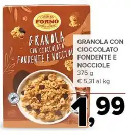 Todis Forno Granola con cioccolato fondente e nocciole offerta