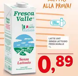 Todis Latte UHT senza lattosio Fresca Valle offerta