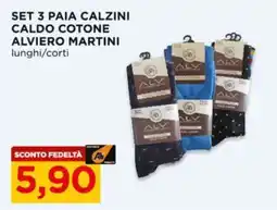 Alì Supermercati Set 3 paia calzini caldo cotone Alviero Martini offerta