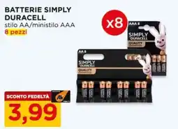 Alì Supermercati Batterie Simply Duracell offerta