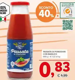 Todis Passata di pomodoro con basilico Cuore Mediterraneo offerta