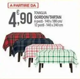Iper Romagnolo Tovaglia Gordon/Tartan offerta