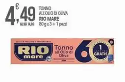 Iper Romagnolo Tonno all'Olio di Oliva Rio Mare offerta