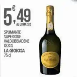 Iper Romagnolo Spumante superiore valdobbiadene docg la gioiosa offerta