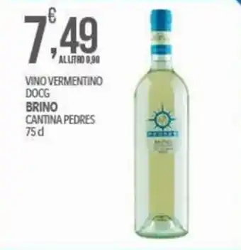 Vino Vermentino DOCG Brino Cantina Pedres