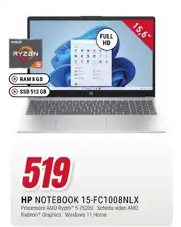 Trony HP NOTEBOOK 15-FC1008NLX offerta
