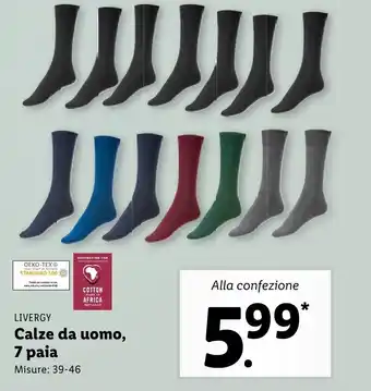 Livergy Calze da uomo, 7 paia 39-46