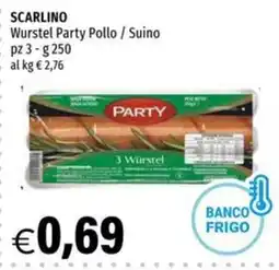 Hurrà Scarlino Wurstel Party Pollo / Suino offerta