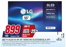 Trony LG TV OLED AI 4K 55" SERIE B6 offerta