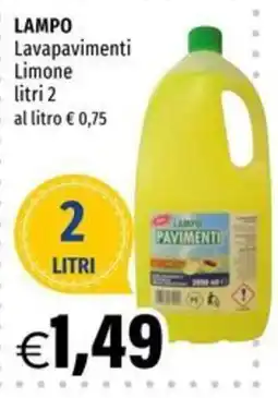 Hurrà Lampo lavapavimenti limone offerta